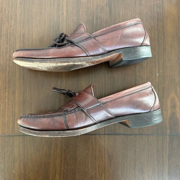 Allen Edmonds Enfield Loafers Men 9 C Brown Leather Kiltie Tassel Shoes Preppy main image 7
